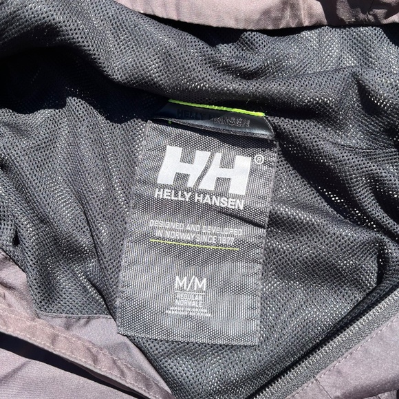 Helly Hansen Grey Spellout Rain Jacket - Picture 3 of 6